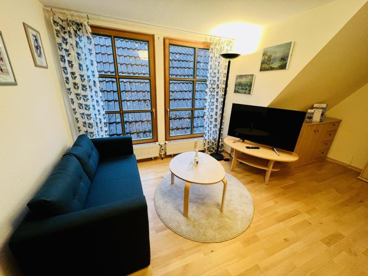 Blaue Tulpe, Balkon Mit Traumblick Lägenhet Rostock Exteriör bild