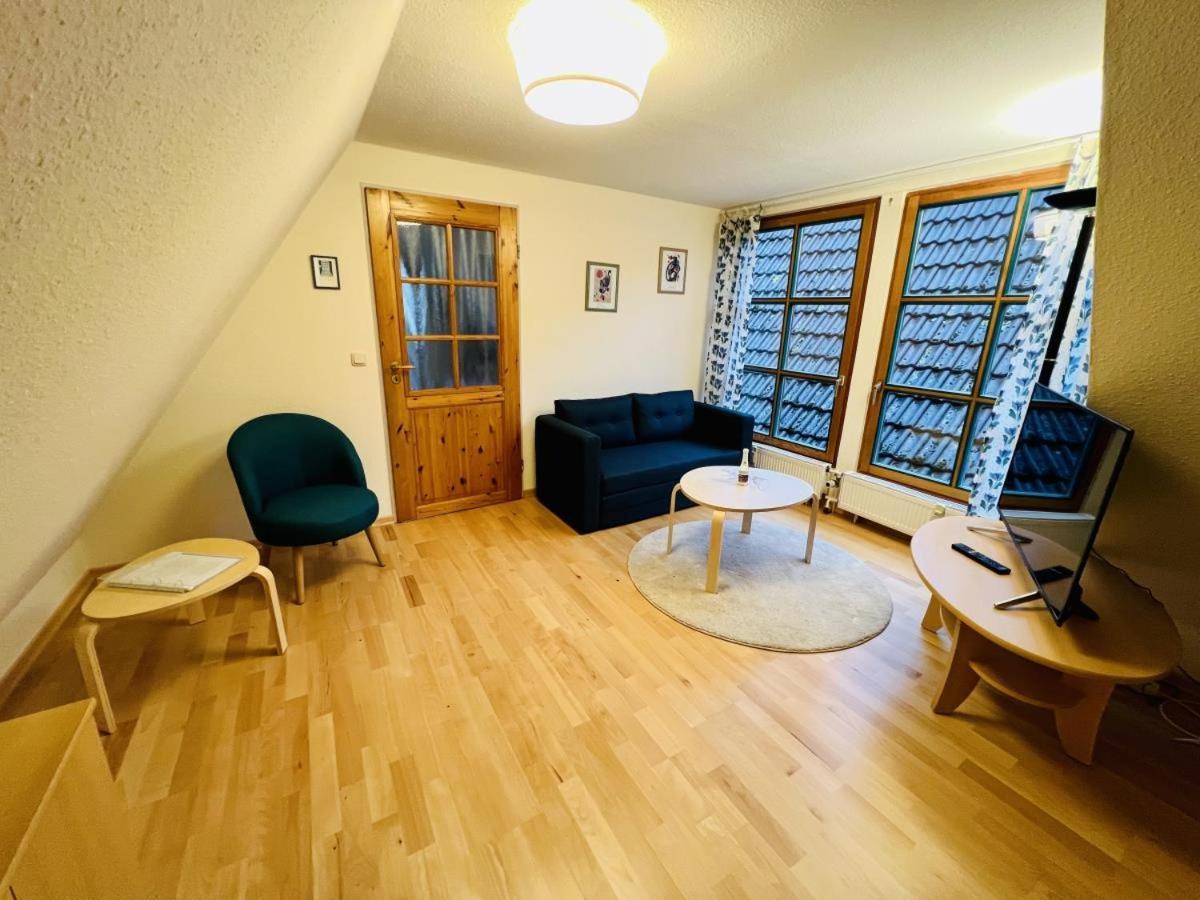 Blaue Tulpe, Balkon Mit Traumblick Lägenhet Rostock Exteriör bild